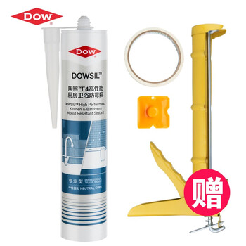陶熙f4 陶熙dowsil 道康宁 F4中性厨房卫浴防霉玻璃胶厨柜封边填缝胶硅胶卫生间防水马桶密封胶300ml 白色 行情报价价格评测 京东