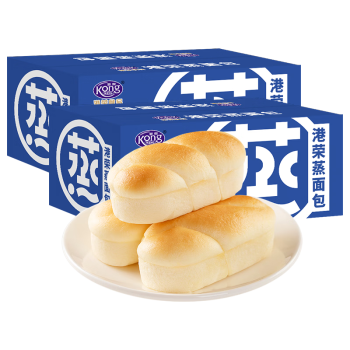 港荣 蒸面包 整箱营养早餐食品休闲零食 手撕面包代餐孕妇食品 奶酪芝士味450g*2箱