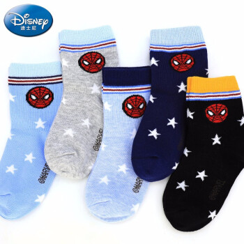 迪士尼儿童袜子——优质棉质春秋季男女童蜘蛛侠漫威袜，价格走势稳定