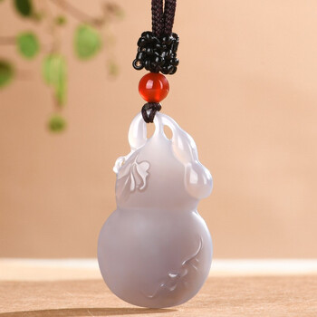 佳媛玉业和田玉烟紫色葫芦玉吊坠男女士孩子款玉坠玉石玉挂坠玉牌吉祥