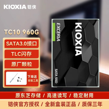 铠侠（Kioxia）TC10 SSD固态硬盘 SATA3接口 台式机笔记本电脑硬盘 TC10系列-960G 官方标配