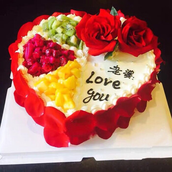 生日蛋糕送女朋友老婆朋友预定定制玫瑰花创意北京上海广州深圳东莞