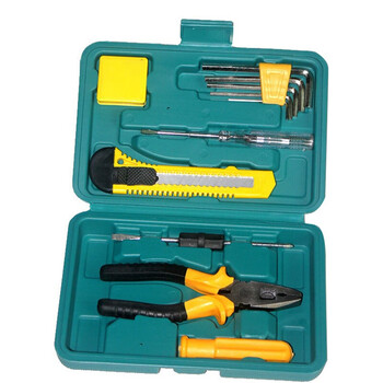 实用款车家两用工具箱套装老虎钳扳手螺丝刀组套 11件套--btl05