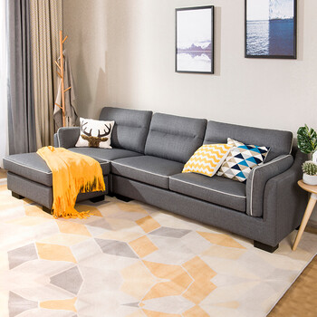 红苹果现代简约布艺沙发客厅小户型转角沙发家具组合ap2138官方旗舰店