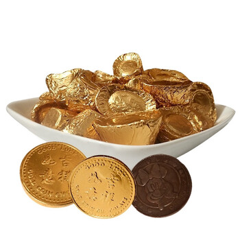 百诺金币牛奶巧克力元宝牛奶巧克力散装250g500g元宝造型500g约60个