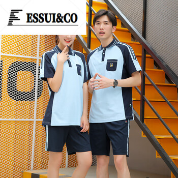 essui&co高中初中学生夏季校服裤子南宁市短袖小学运动服版新希望