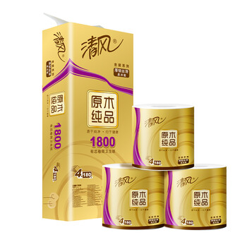 清风 卷纸 4层180g10卷