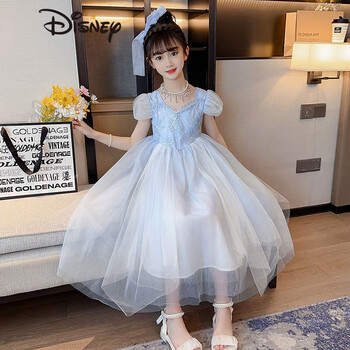 迪士尼disney女童夏季连衣裙儿童裙子夏装小女孩洋气公主裙六一演出服