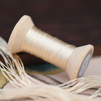 绣匠手工苏绣刺绣绣花桑蚕丝线缠花真丝绣线手工刺绣线轴奶茶色2号