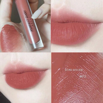 日记哑光唇釉豆沙色雾面口红女学生款小众平价不易掉色女友 912 玫瑰