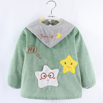 稚新罩衣儿童防水长袖反穿衣宝宝防脏围兜衣男女孩春夏护衣婴儿吃饭衣