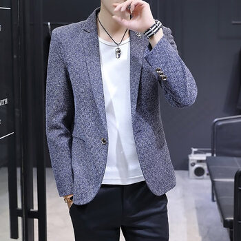 成京欧尼旗舰店小西装男一套韩版修身春秋外套休闲西服帅气潮流上衣