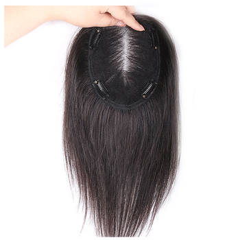 天使丝丝真发假发女头顶补发块女士真发补发片瑞士网全手织假发片半