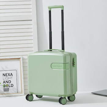 红同时尚轻便行李箱女18英寸小型手提拉杆箱20英寸可登机万向轮旅行箱