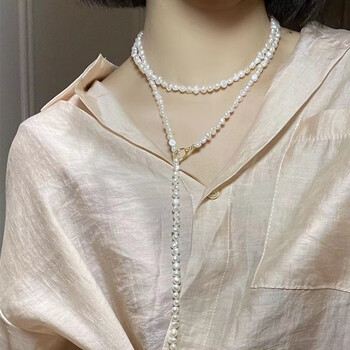 甘夏巴洛克珍珠异形巴洛克珍珠长项链毛衣链女网红长款气质80cm戴两圈