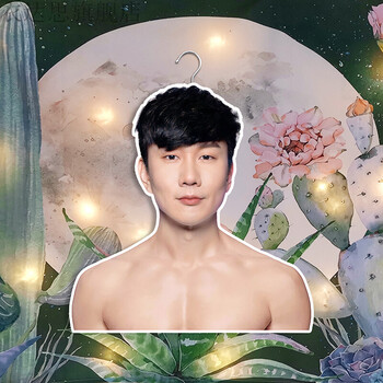 原描 人形晾衣架 jj林俊杰衣架头像人形晾衣架同款周边明信片应援女