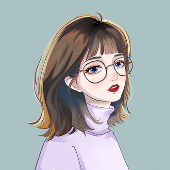 q版手绘头像卡通人物形象动漫设计情侣漫画真人照片画头像定 水晶风