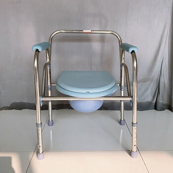 老人坐便椅可折叠坐便器残疾人蹲坑大便椅子家用移动马桶凳可调节 可