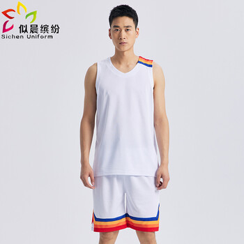 服男子训练运动夏季篮球衣青少年休闲球衣团队可个性定制logo白色s