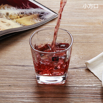 威斯忌酒杯威士忌杯八角洋酒杯啤酒杯倒啤酒一口杯酒吧哥伦杯子小方口