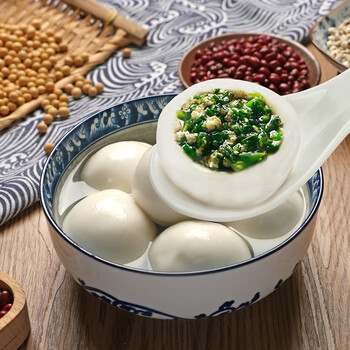 荠菜猪肉汤圆500g/10枚 苏式大汤团元宵速冻荠菜黄米黑芝麻大汤圆苏州
