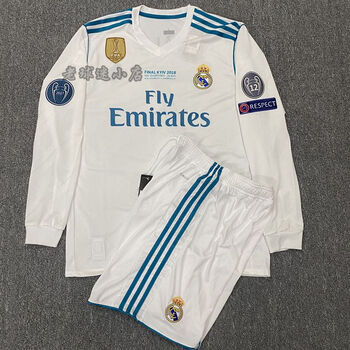 肴盛皇马球衣1718主场欧冠决赛版贝尔4号拉莫斯7号c罗短/长袖足球服套