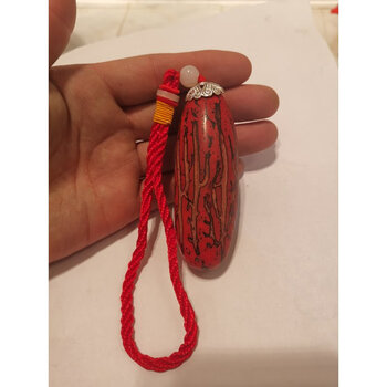 千眼菩提彩果红果绿果佛心果释迦菩提空心菩提手把件打磨好的成品红果