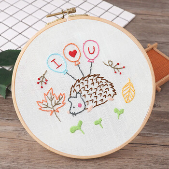 丝线立体刺绣材料包绣花diy套装动物新手初学者儿童手工玩具古风 刺猬