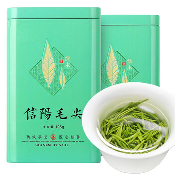 绿木（lvmu）年货茶叶信阳毛尖绿茶特级明前嫩芽250g 信阳特产浓香型 含礼袋