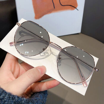 度数眼镜超轻平光镜潮流护目眼镜玫瑰金变色石墨灰0度平光镜镜盒镜布