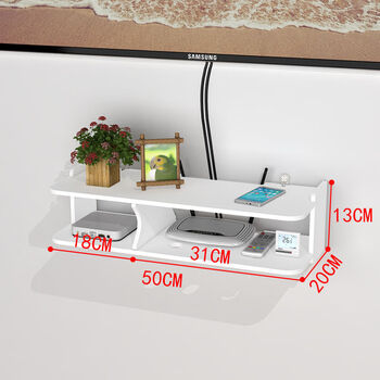 现货现发简约机顶盒架子墙上路由器置物架客厅免打孔墙壁隔板架卧室