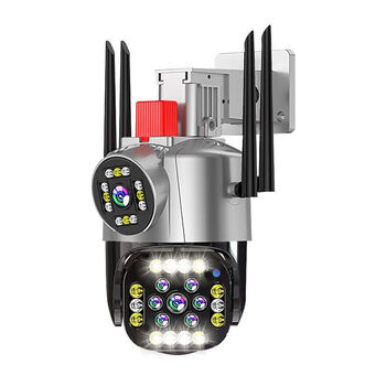 海康威视双画面抢球监控器摄像头4g无网室外家用360度连手机远程可视