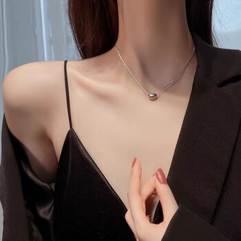 九品皇后转运福豆项链女小众ins今年流行新款气质钛钢时尚百搭感链条