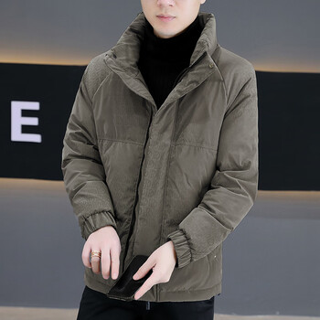 jones)男士羽绒服冬季2023年新款免洗防寒外套潮牌时尚帅气加厚冬装短