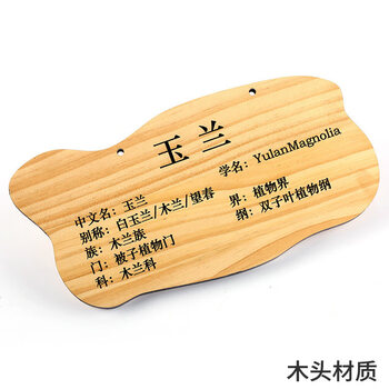 植物介绍挂牌不锈钢树牌挂牌学校公园认养牌插地牌子植物绿化信息牌