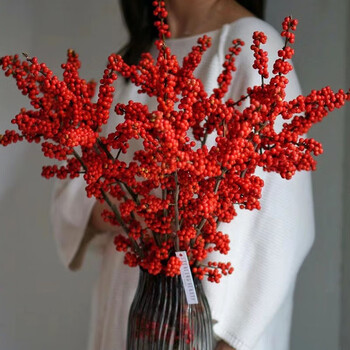 北美冬青5支福满红运输掉果属于正常现象年宵花鲜花鲜切不含花瓶北美