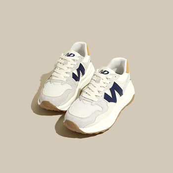 佰诗奴阿甘鞋女鞋子2023年新款春秋网面透气夏季厚底小白老爹运动蓝色