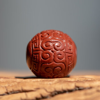 水晶半宝石战国红手工回纹云纹单珠多宝配饰散珠 红色2【图片 价格