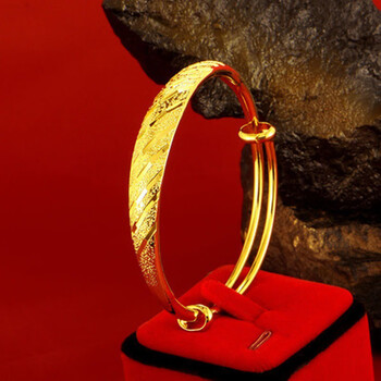 kerla施华洛落世奇999金手镯女足金满天星沙金时尚百搭龙凤18k首饰