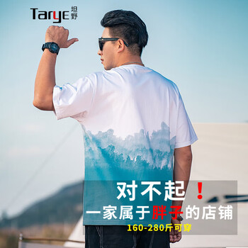 坦野大码男装短袖t恤男胖子肥佬夏季短袖男T恤圆领加肥加大码印花上衣 t23084白色 6XL【建议240-255斤】