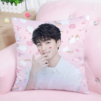 王俊凯抱枕可爱定制tfs双面照片周边人形睡觉枕头生日礼物06抱枕被子