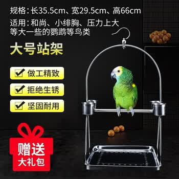 威毕鹦鹉站架不锈钢鸟架子金太阳鸟架鹦鹉脚链脚环鸟架站棍站杆不锈钢站架大号 标配 图片价格品牌报价 京东