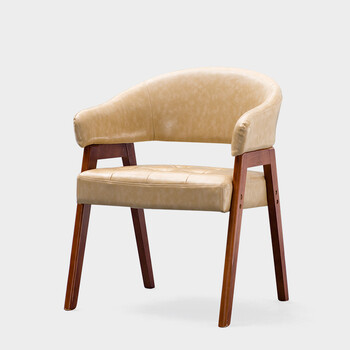 家用实木带扶手靠背餐椅北欧书房休闲化妆书桌椅现代简约办公椅子 h红