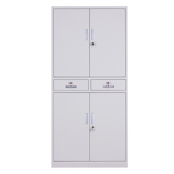 办公柜资料柜档案柜资料柜储物柜凭证柜带锁铁柜子铁二斗文件柜经济型