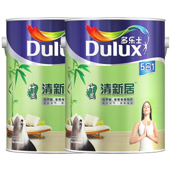 多乐士（Dulux） 竹炭清新居五合一乳胶漆内墙 油漆涂料 墙面漆 A895面漆套装5L*2哑光白色-调色联系客服