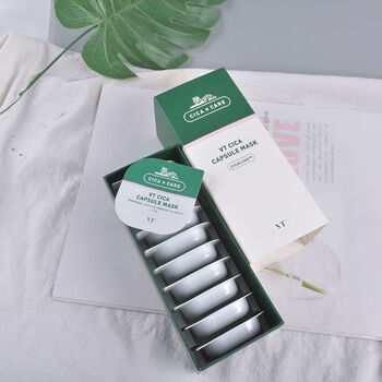 韩国vt老虎薇缔积雪草温和清洁泥膜75g10个盒小布丁面膜拍3盒更划算