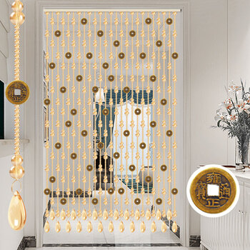 祺灵(ql)水晶门帘珠帘客厅隔断帘玄关卫生间卧室过道新款家用葫芦帘免