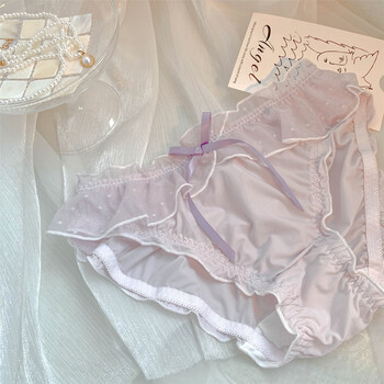 网纱点点>蕾丝女内裤女性洋气小性感女士微胖内裤 m>透明内裤女小姐姐