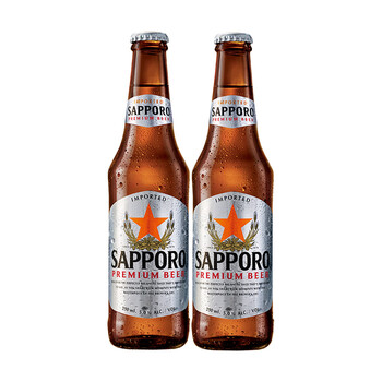 三宝乐(sapporo)啤酒 听装 瓶装 日本进口 札幌啤酒 整箱装 330ml*2瓶