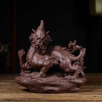 龙型茶宠精品紫砂貔貅高端茶宠摆件名家李建伟手工可养茶玩文玩雕塑